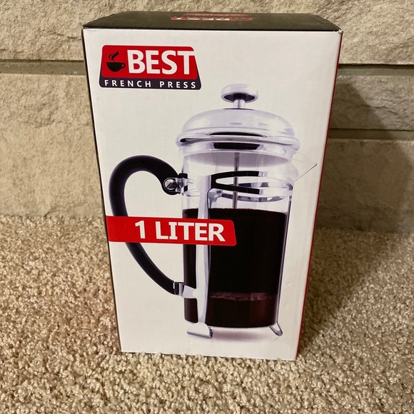 Best French Press Coffee Maker Ultra Fine Filter 1 Liter (34 oz.) Brews 4 Cups - Picture 1 of 7